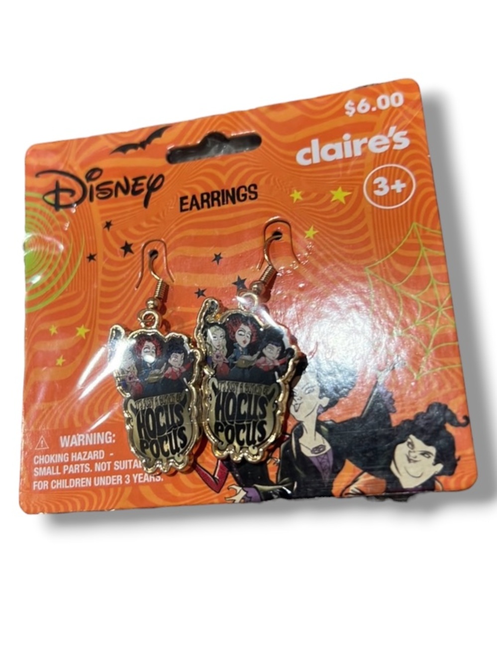 Disney Claire’s NWT Hocus Pocus Halloween Earrings